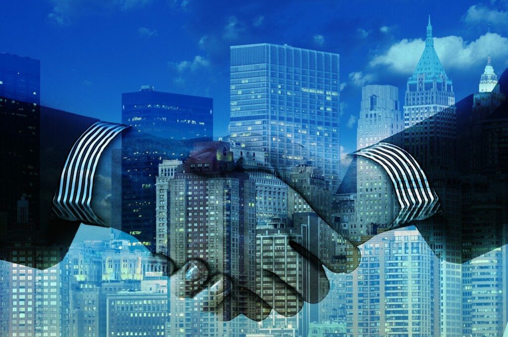 Stock image of handshake used to represent partner selection