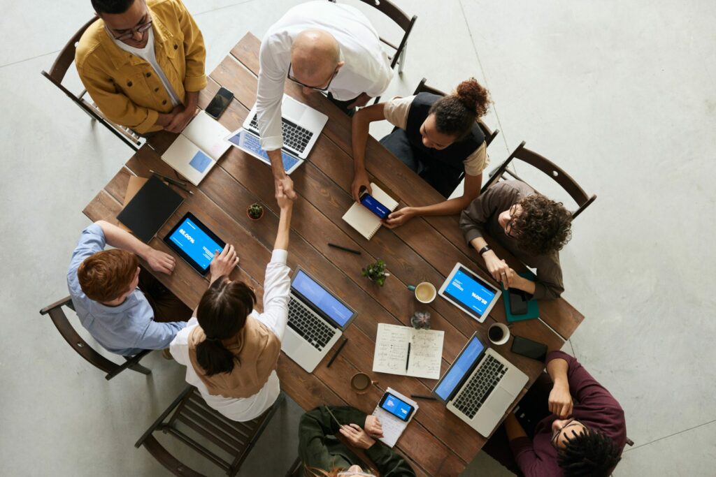 stock image of business meeting