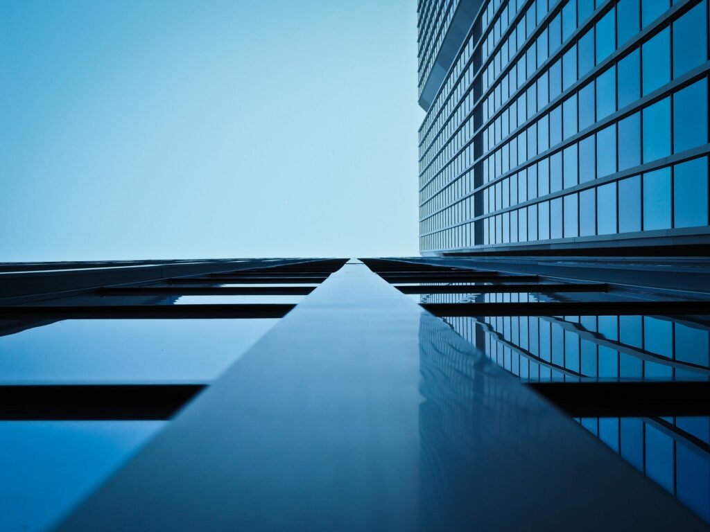 Stock image of office building roof