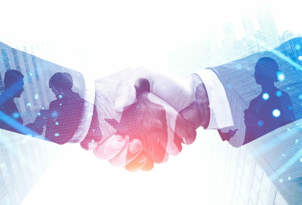 Stock image of handshake for RCLCO executive search